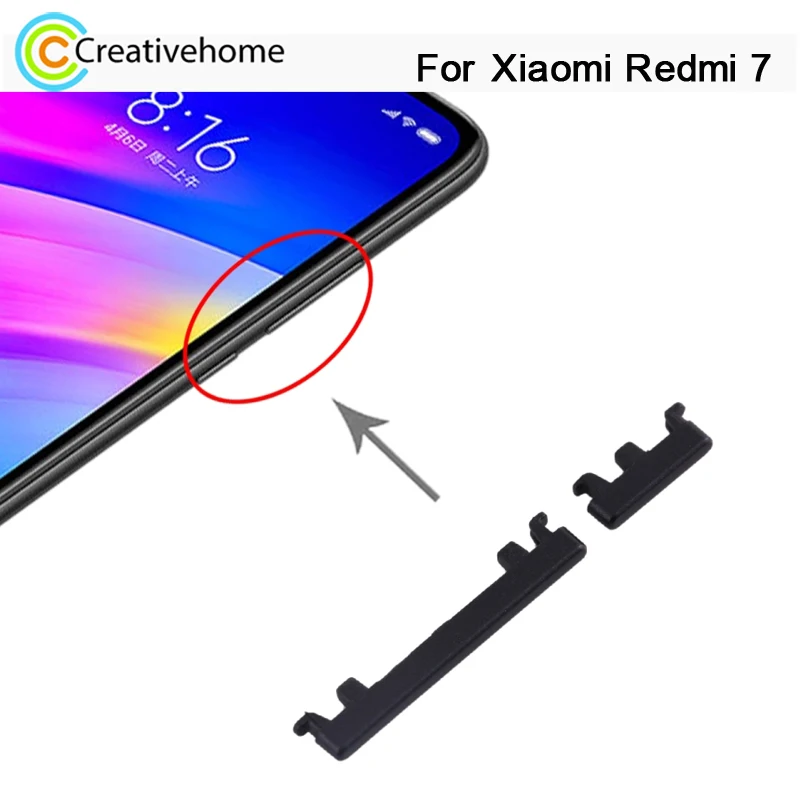 Side Keys Button For Xiaomi Redmi 7 Phone Power + Volume Button Repair Replacement Parts