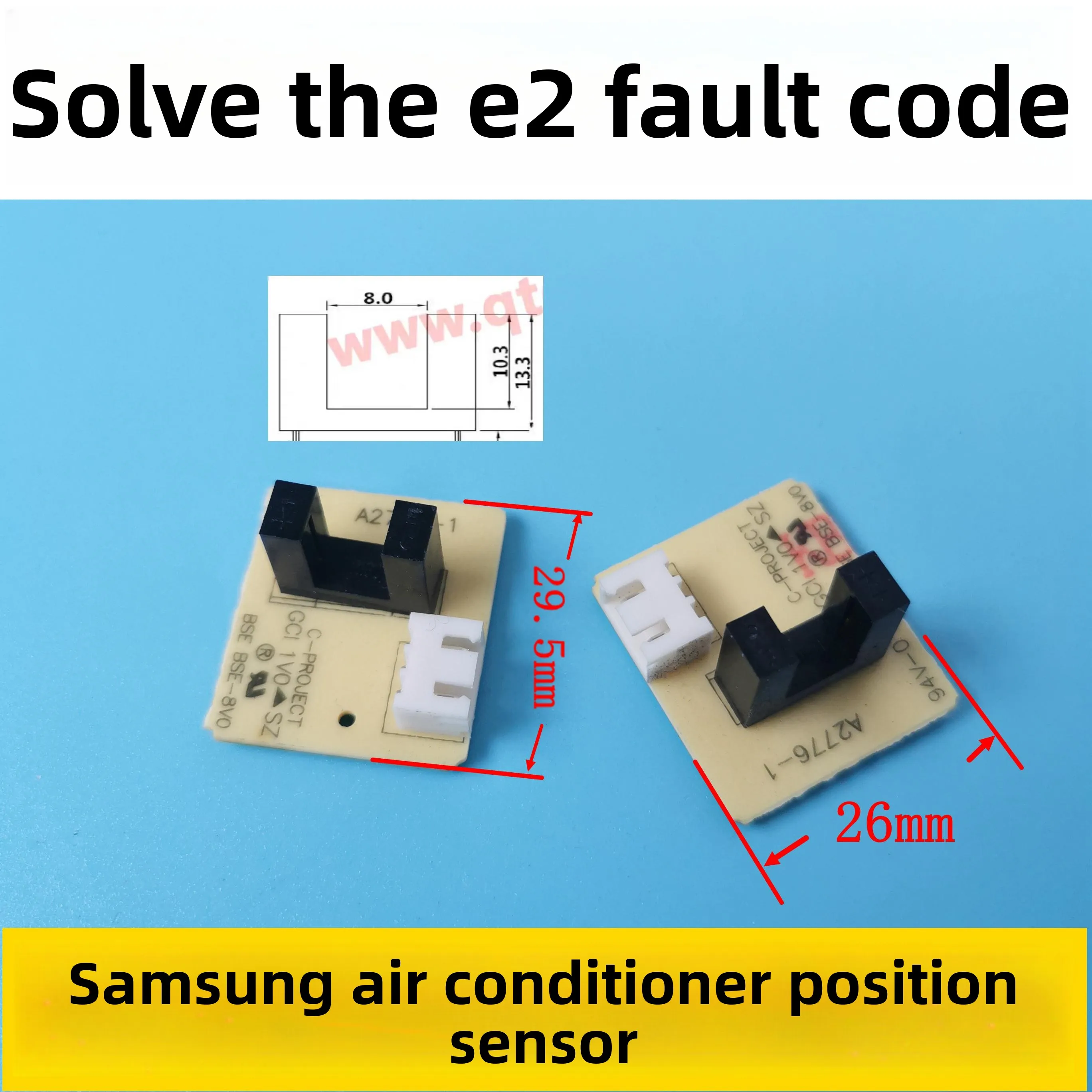 New 2pcs Suitable for Samsung air conditioner lift door position sensor photoelectric switch A2776-1 BSE-8V0 to solve E2 failure