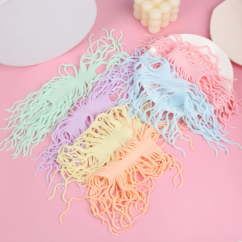 Creative Venting Toys Stress Relief Toy TPR Soft Rubber Macaron Colour Noodle Stretchy Rope Pull Toys Children Decompression Toy