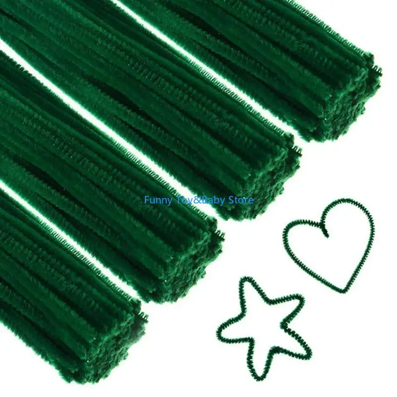 100 pièces cure-pipes 24 couleurs tiges Chenille pour bricolage Art pour artisanat créatif C90B