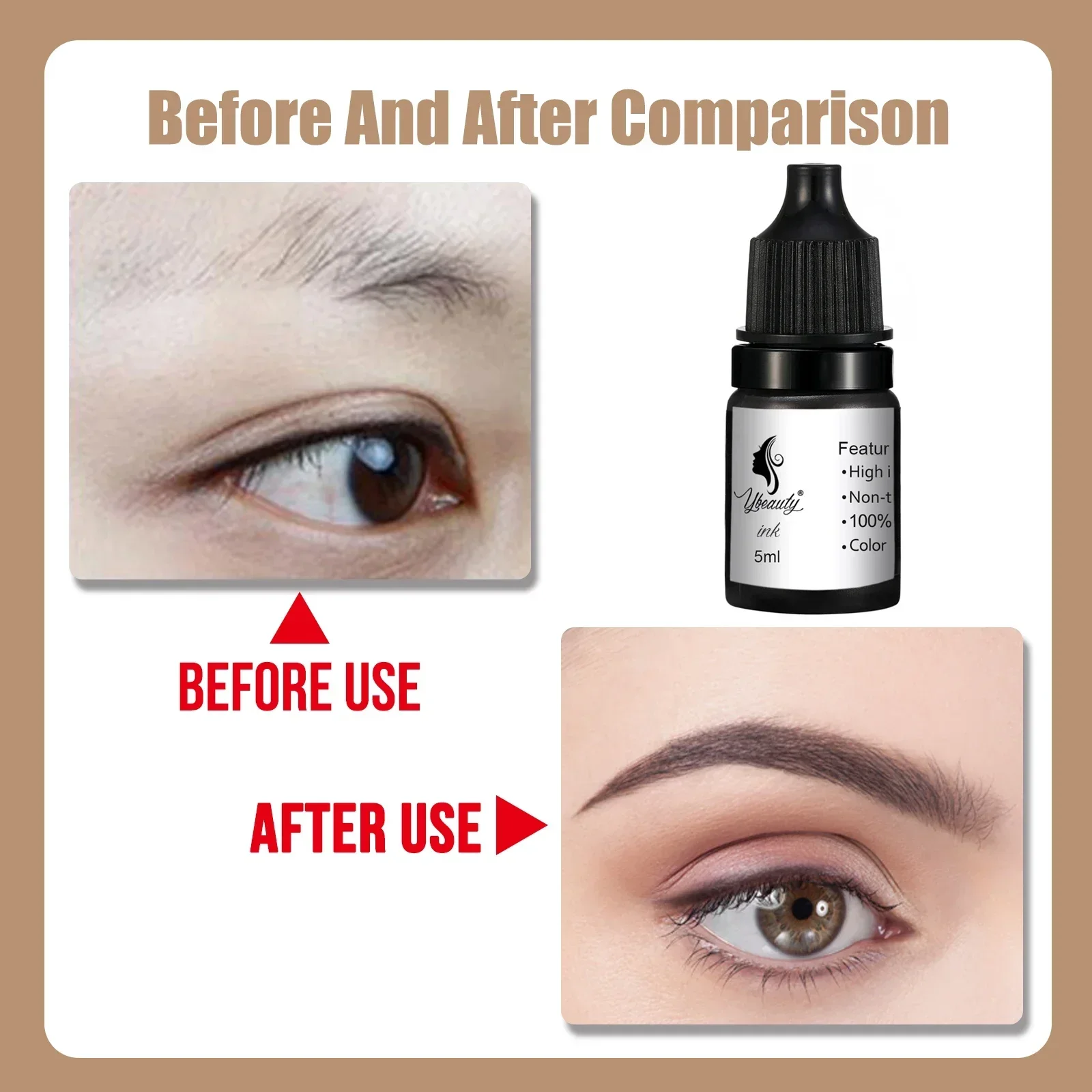 

5ml Microblading Permanent Makeup Pigment Professional Tattoo Ink Natural Plants Permanent Eyebrow Eyeliner Lips Pigment