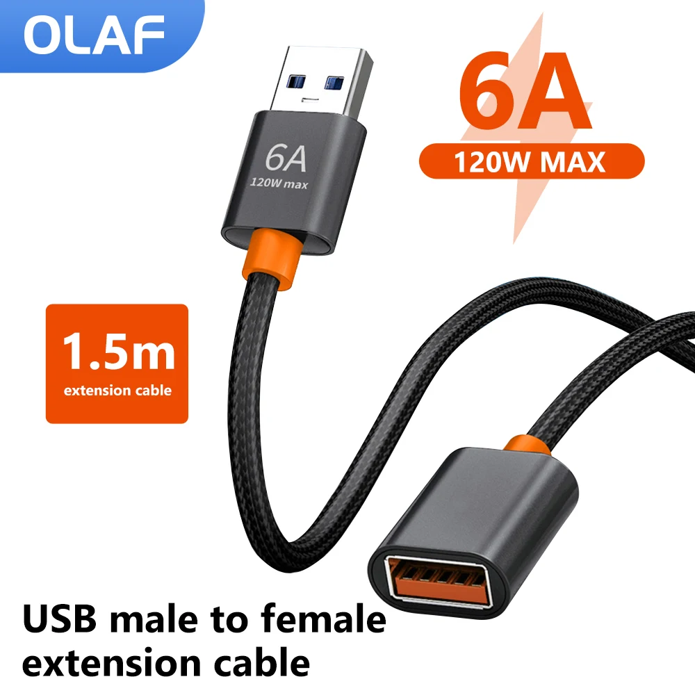 

Olaf USB 3,0 «папа-мама» высокоскоростной кабель передачи данных для компьютерной камеры, принтера, автомобильного зарядного устройства, удлинительный кабель 1 м/1,5 м