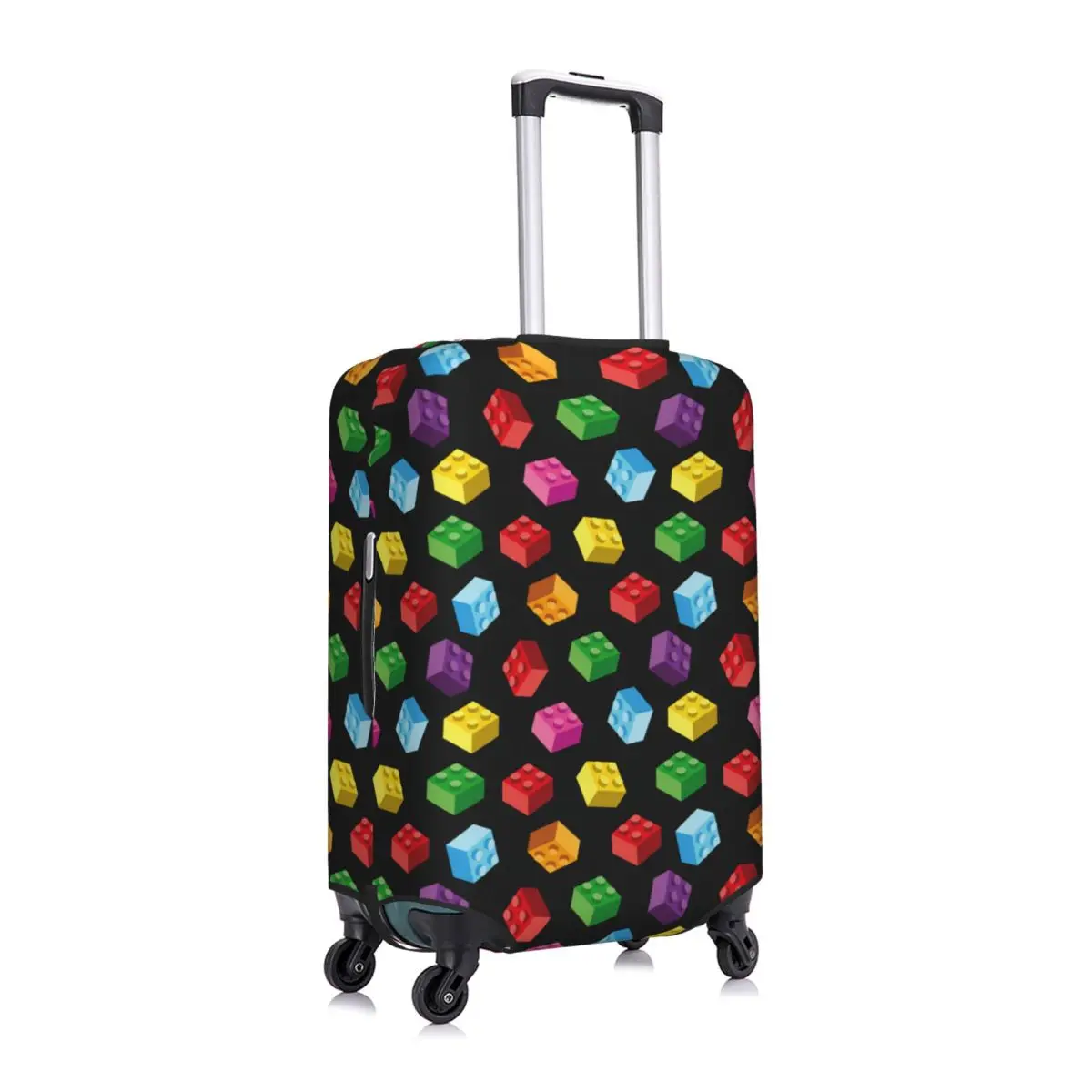 Custom Building Blocks Pattern Luggage Cover Protector Elastic Travel Suitcase Covers