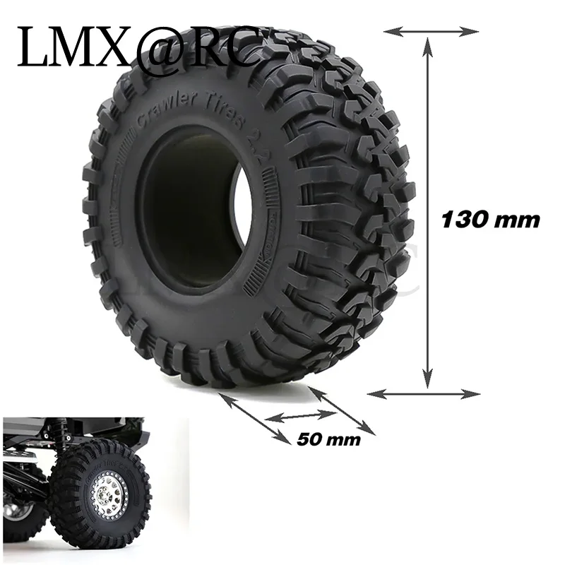 RC  car 2.2 Inch Rubber Tire Rock Tyres For RC Crawler Car TRX4 TRX6 SCX10 Yikong D90 90046 KM2 RBX10 TK300