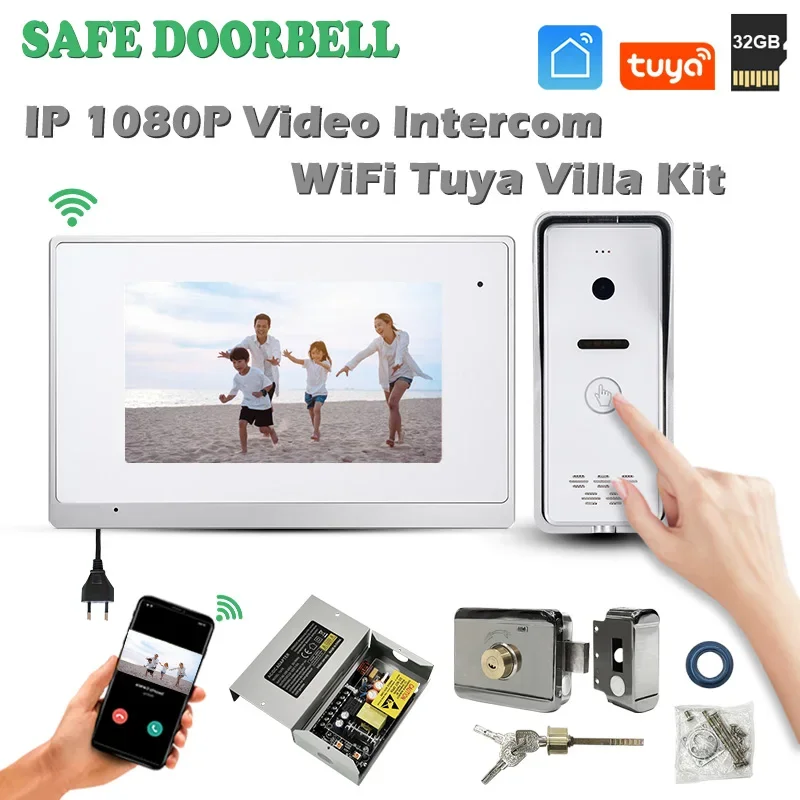 

Best Stable Tuya Wifi Smart Gatebell Wall-mounted Video Intercom For Home Support Unlock 2 Locks Doorbell Visual