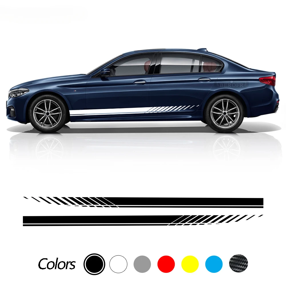 

2pcs New Side Door Skirt Stickers Decal for BMW E46 E39 E60 E90 E36 F30 F10 X5 E53 E70 E34 E30 F20 F15 G30 F21 F07 F80 M Sprot
