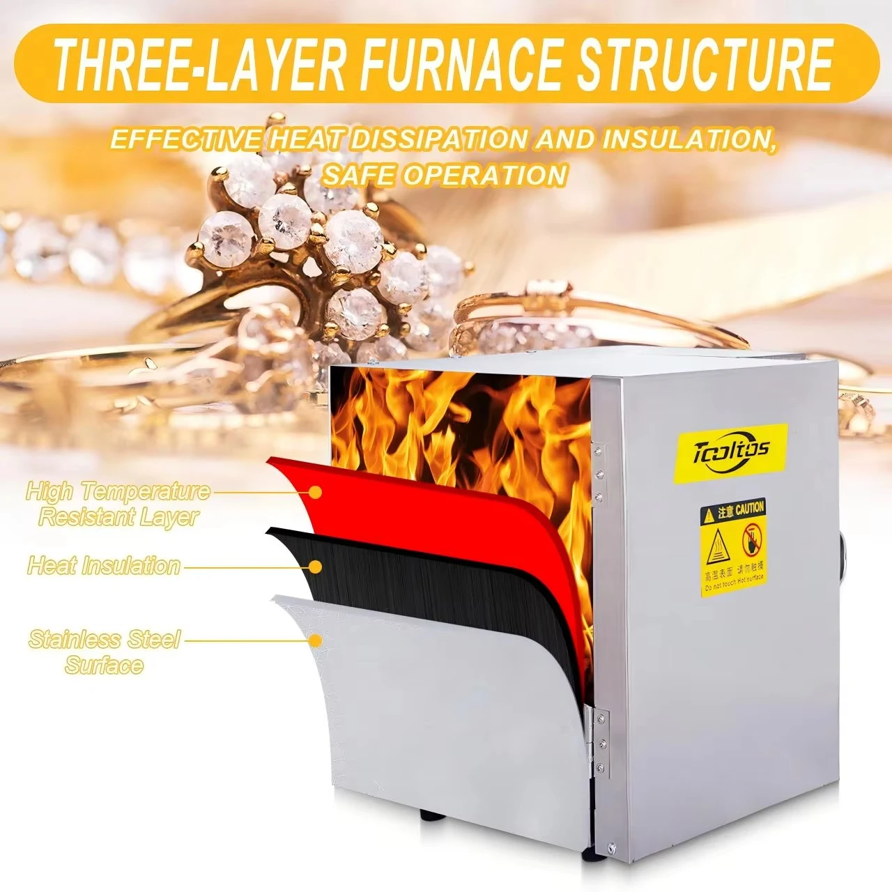JHZZLJL99 3D Printing Post-Processor - 350mm Chamber for Lost-Wax Casting