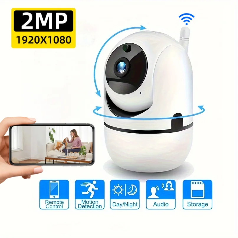 

2K 2MP Wi-Fi IP-камера с регулируемым кронштейном Умный дом Безопасность Беспроводная камера наблюдения Радионяня Мини-камера