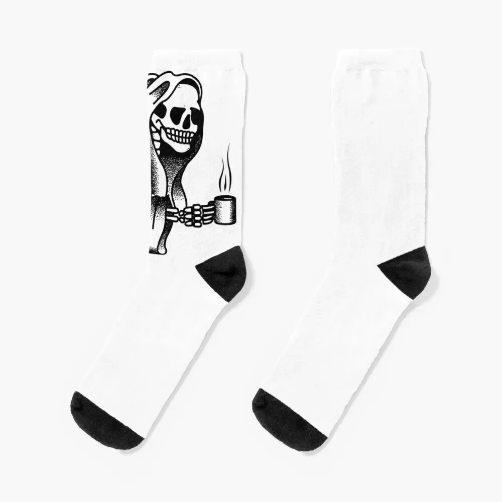 Death Before Decaf Socks hiphop bright garter shoes Men's Socks Luxury Women's