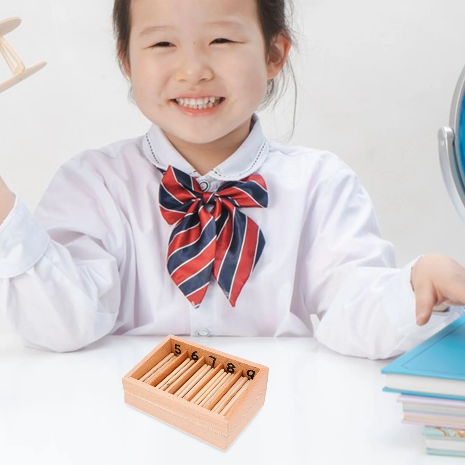 Boîte de Pack familial de broche, étui Portable en bois pour anneaux de perles, jeux éducatifs pour enfants