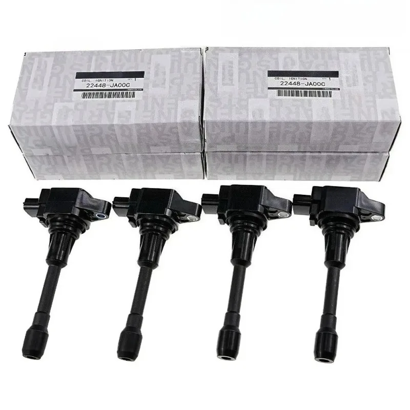 High quality New For 1/4Pcs 22448JA00C Car Ignition CoilNissan TIIDACubeAltimaX-TrailRogueVersa Sentra Qashqai Infiniti M56 FX50
