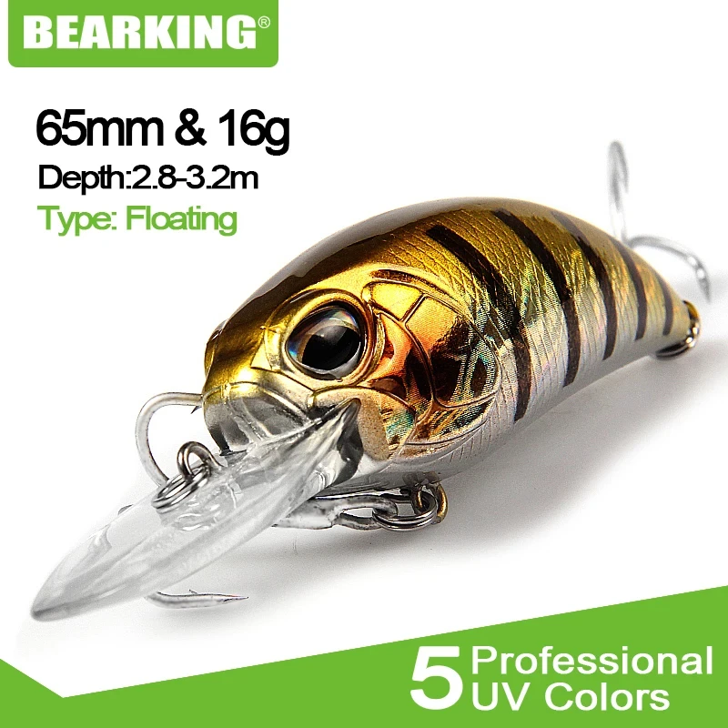 BearKing fishing lure BearKing new crank 65mm&16g 5color for choose dive 10-12ft,2.8-3.2m fishing tackle hard bait view 2
