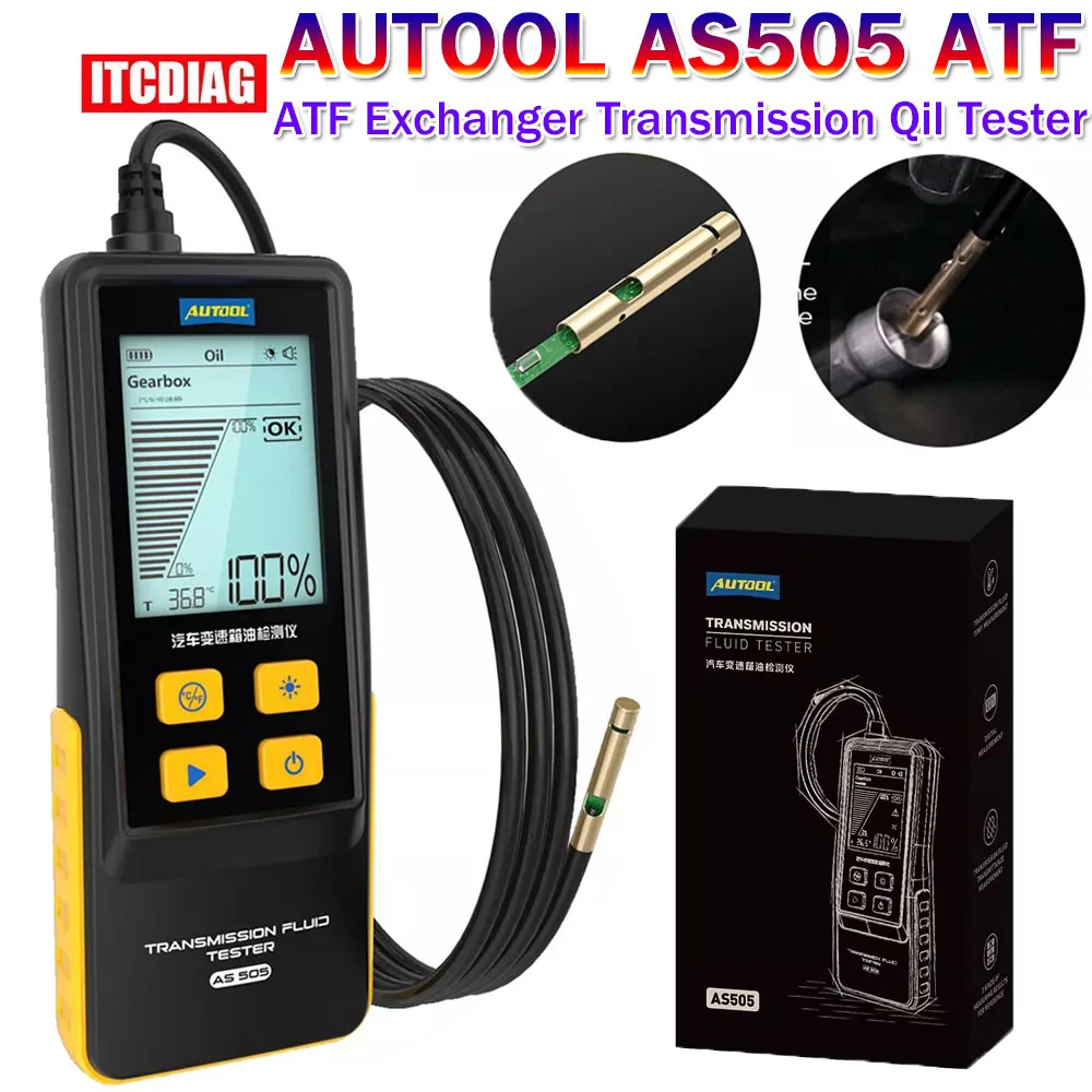 

AUTOOL AS505 Automotive Transmission Oil Tester Digital Gasoline & Diesel Car ATF Exchanger Transmission Oil Repair Tools