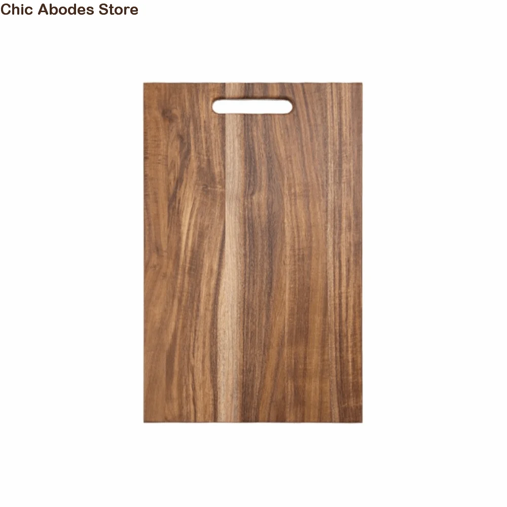 Tablas de cortar de madera maciza engrosadas, forma rectangular, bloque de cortar de Color Natural, tabla de cortar de superficie lisa de madera para cocina