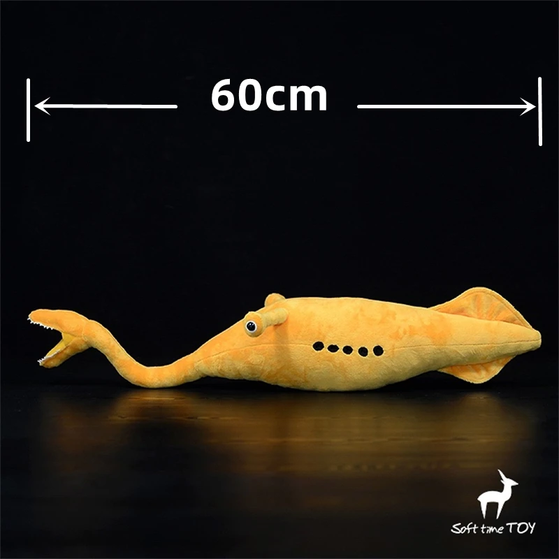 Tully Monster Plush Toy High Fidelity Cambrian Plushie Lamprey Peluche Lifelike Ancient Stuffed Animals Simulation Doll Toy Gift