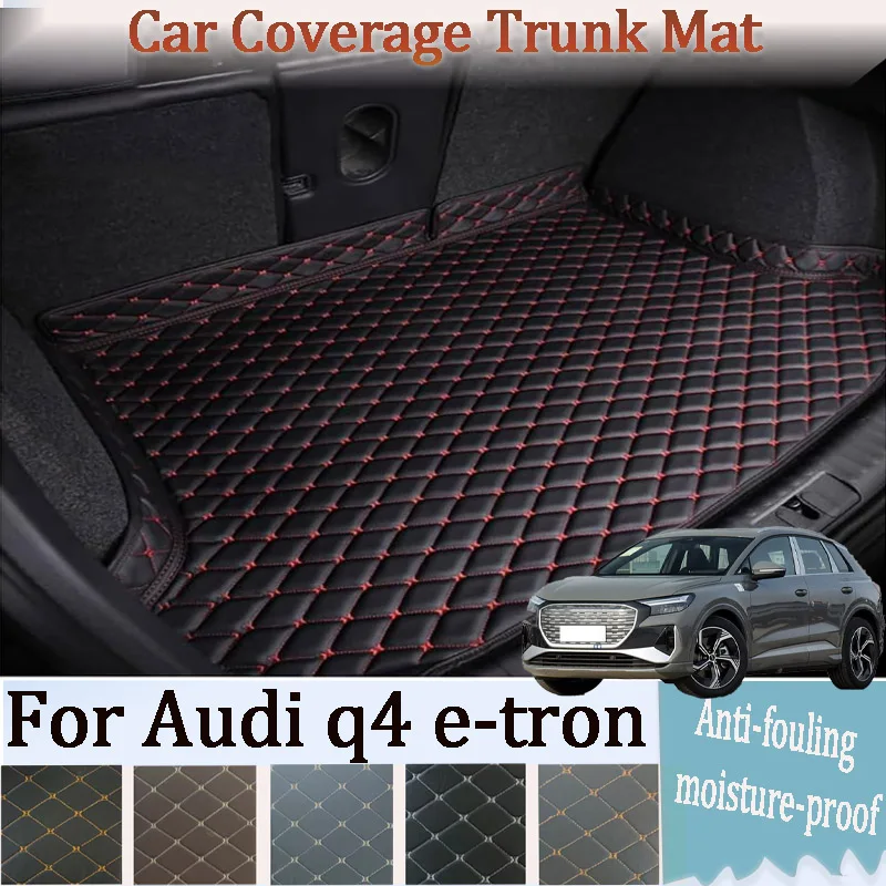 

Car Trunk Mat cargo liner For Audi q4 e-tron 2022-2023 Car XPE Leather Waterproof，Anti Staining, Anti Wrinkle Car mat Interior