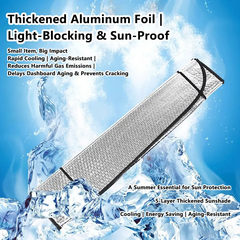 Car Front and Rear Sun Visors Car Windshield Summer Sun Protection Heat Insulation Window Sunshade Car Interior Sun Visor 2026
