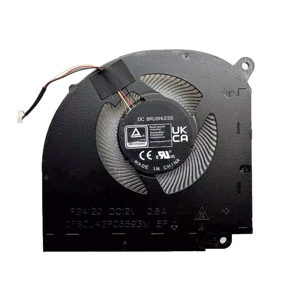 Laptop CPU GPU FAN DFSCL42P06593M EP F24120 DFSCL42P16593M EP F24121 4PIN DC12V 0.6A Black Cooling FAN New