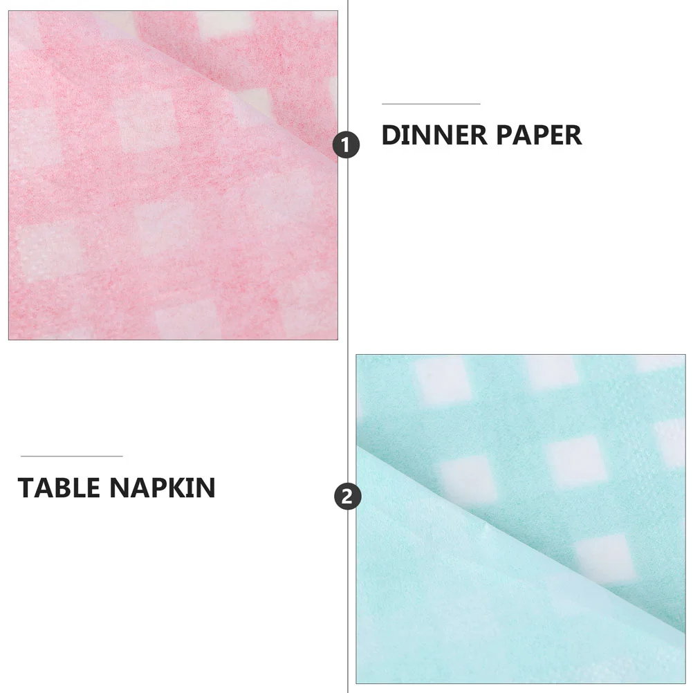 80 Pcs Paper Napkin Tissue Party Supply Dinner Napkins Decoration Grid Pattern Decorative