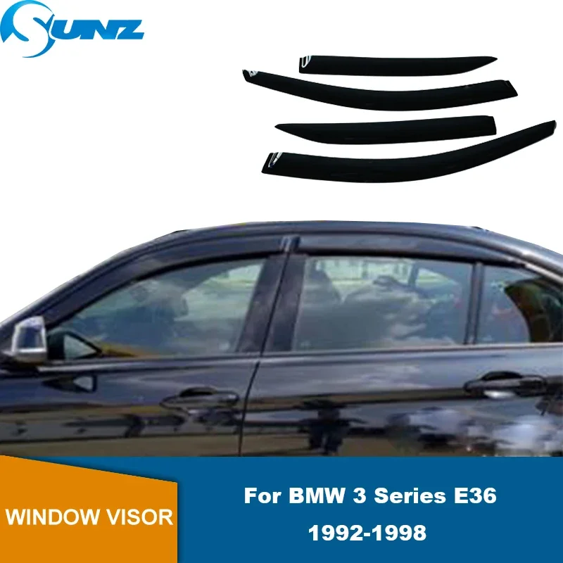 

Car Window Accessories For BMW 3 Series E36 1992 1993 1994 1995 1996 1997 1998 Window Deflector Rain Guard Visor Awnings SUNZ