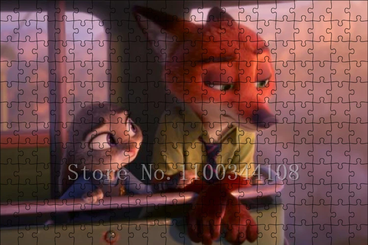 Puzzle de films Disney Zootopia, dessins animés, Judy et ick, jeu d'assemblage, jouets éducatifs pour enfants