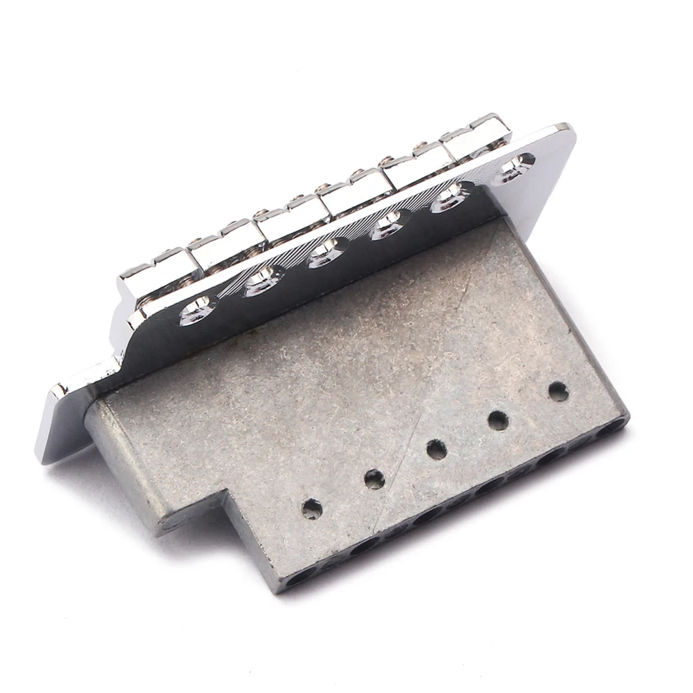 

GA202 Right Handed 6 String Flat ST Saddle Single Tremolo Bridge System for Electric Guitar Accessories Parts Screw-in Arm (Silv