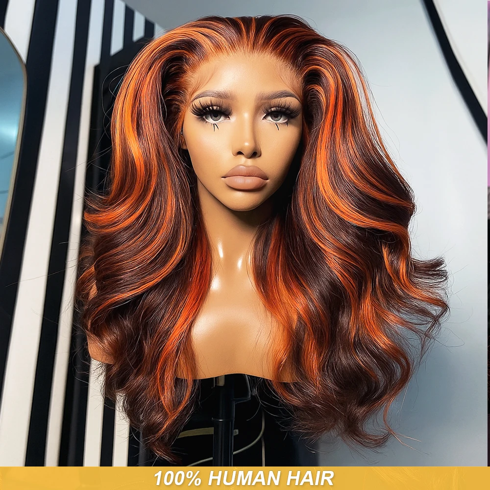 

P4/350 Ombre human hair wigs 5x5 Lace Front Wig human hair wigs glueless wig Blonde Highlight Wig Body Wave Wigs Of Colors