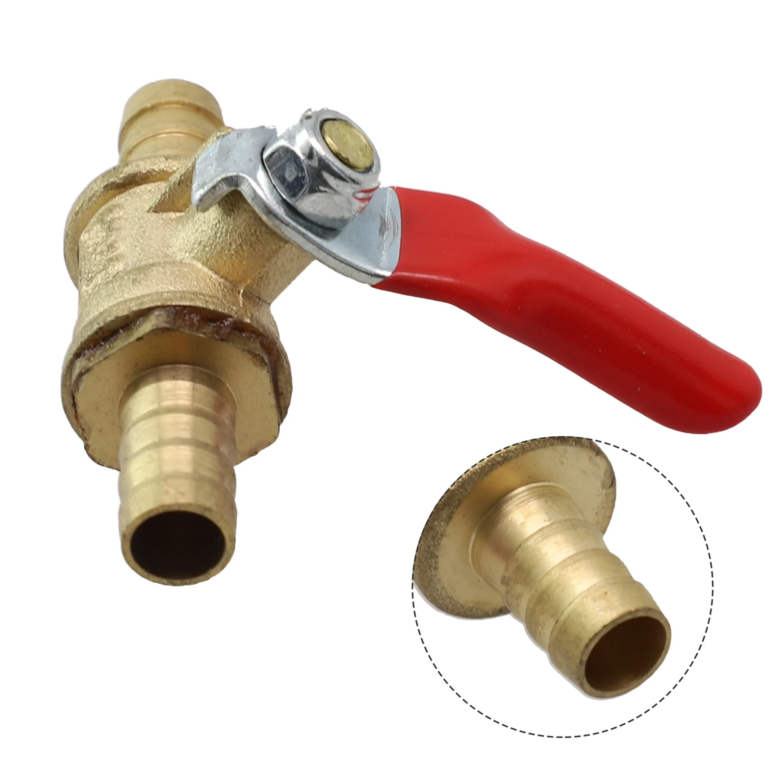 Gesmeed Messing Lichaam Water/Olie/Aardgas Afgesloten Kogelklep Met Slang Weerhaak Aansluiting Drainage Rotatie Apparaat 6Mm 8Mm 10Mm 12Mm