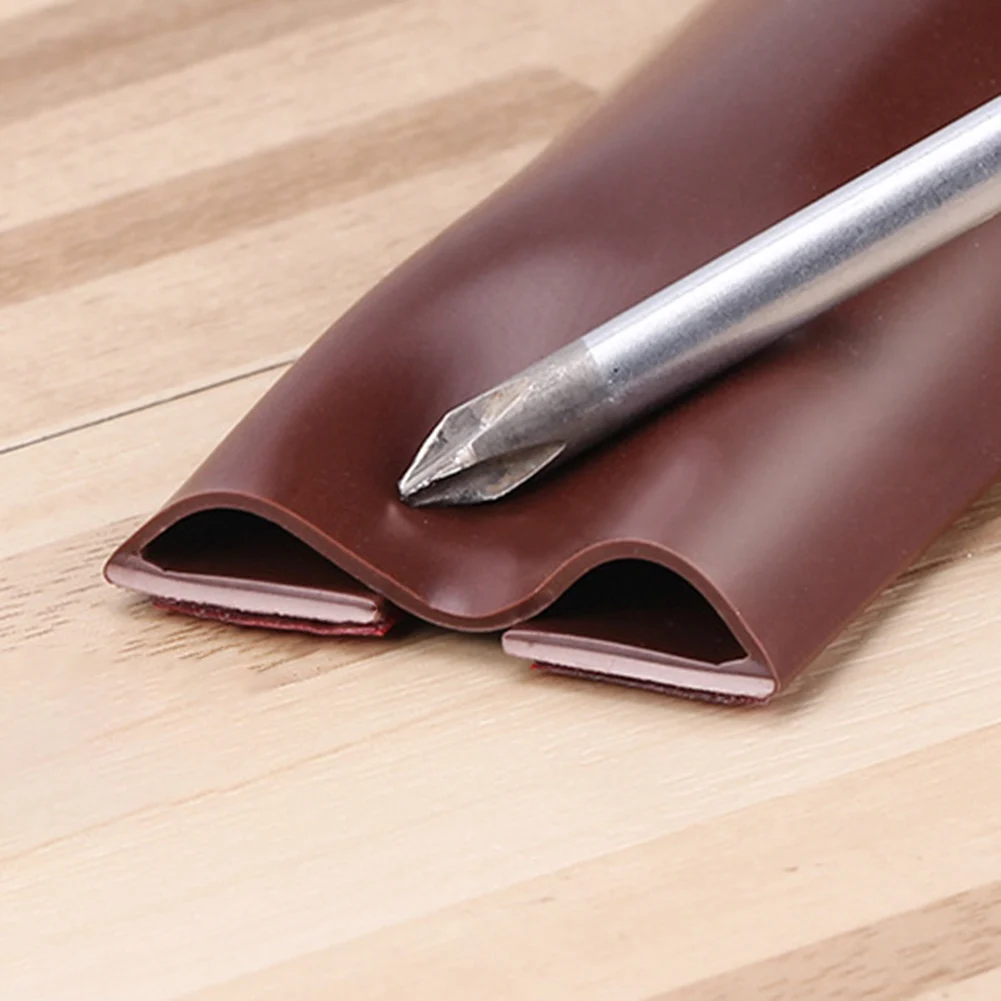 

1 Pcs Door Bottom Seal White/brown Excellent Flexibility Good Sealing High Resilience 4-15mm Arched Design High Quality