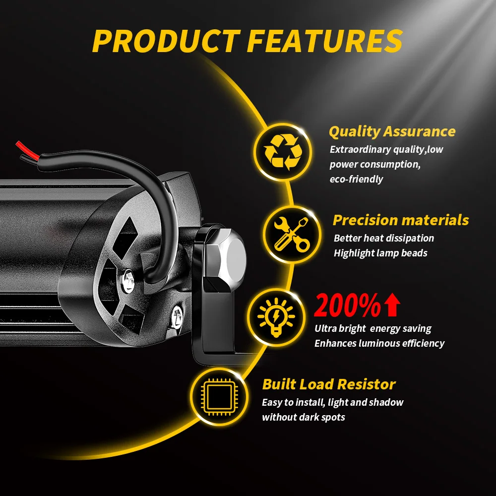 Waterproof CAR Work Lamp Spotlight Cars Combo Beam Offroad Driving LED Light Bar 9W COB Mini 3inch Aluminum Alloy Universal