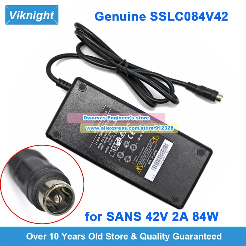 Genuine 42V 2A 84W Charger SSLC084V42 SANS Power Adapter Round With 1 Pin