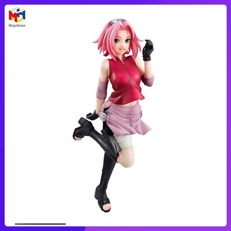 

In Stock Megahouse GALS NARUTO Shippuden Haruno Sakura New Original Anime Figure Model Toy Boy Action Figure Collection Doll Pvc