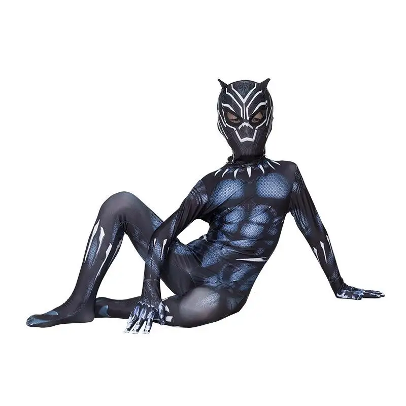 Adult loween Cosplay Performance Suit Bla Panther Tight Clothes One-Piece Costume Women's Faion Winter  No Brand
