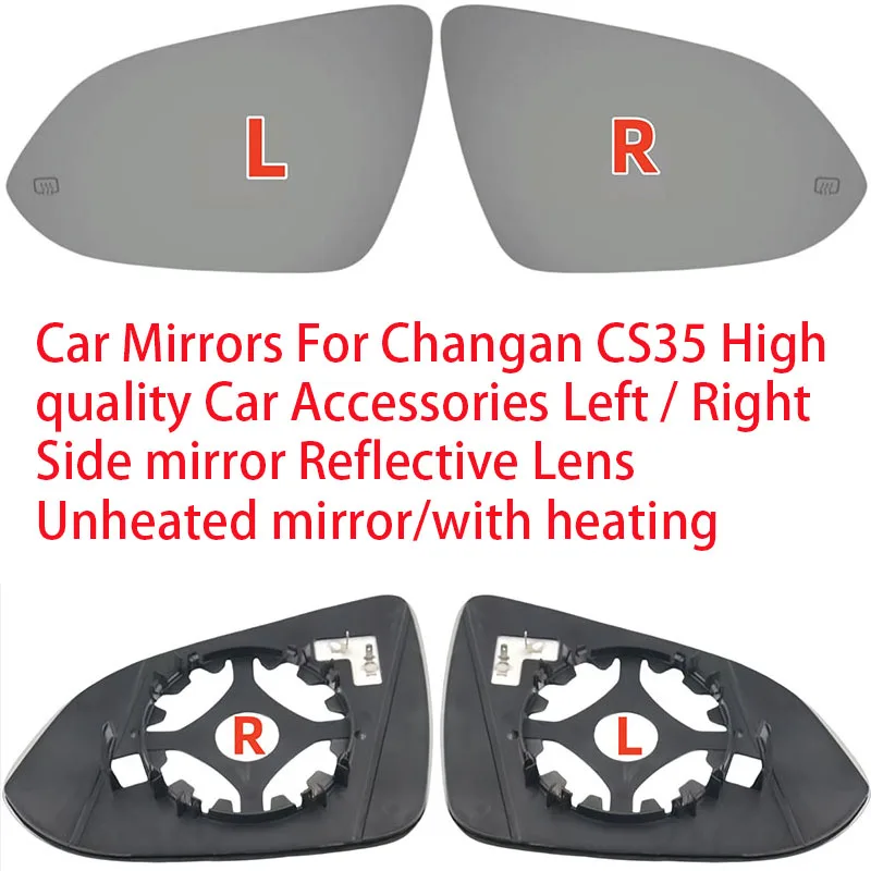

Car Mirrors For Changan CS35 High quality Car Accessories Left / Right Side mirror Reflective Lens Unheated mirror/with heating