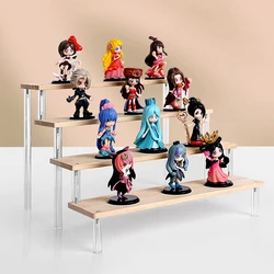 1-5 Tier Clear Acrylic Display Stand,Display Riser Shelf for Cupcake,Perfume Decoration and Organizer Amiibo Funko POP Figures