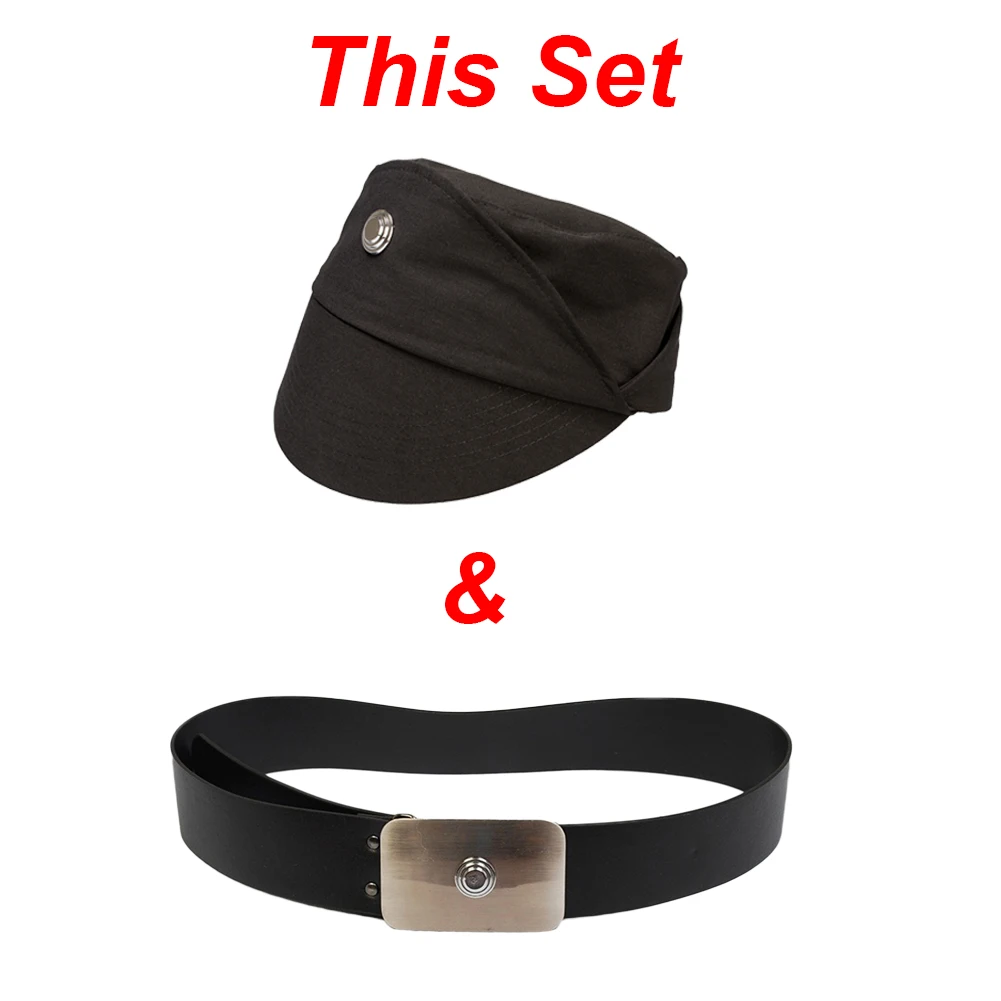 Fancy Dress Trooper Officer Cosplay Hat Imperial Cap Belt Man Cosplay Costume Accessories Movie Space Battle Halloween Prop image 3