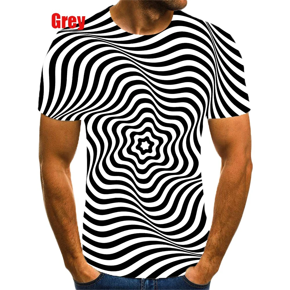 Fashion Newest summer 3D Printing T Shirt Vertigo Hypnotic Unisex Funny Short Sleeved Tees Men/women Tops Pullover Tee Plus Size