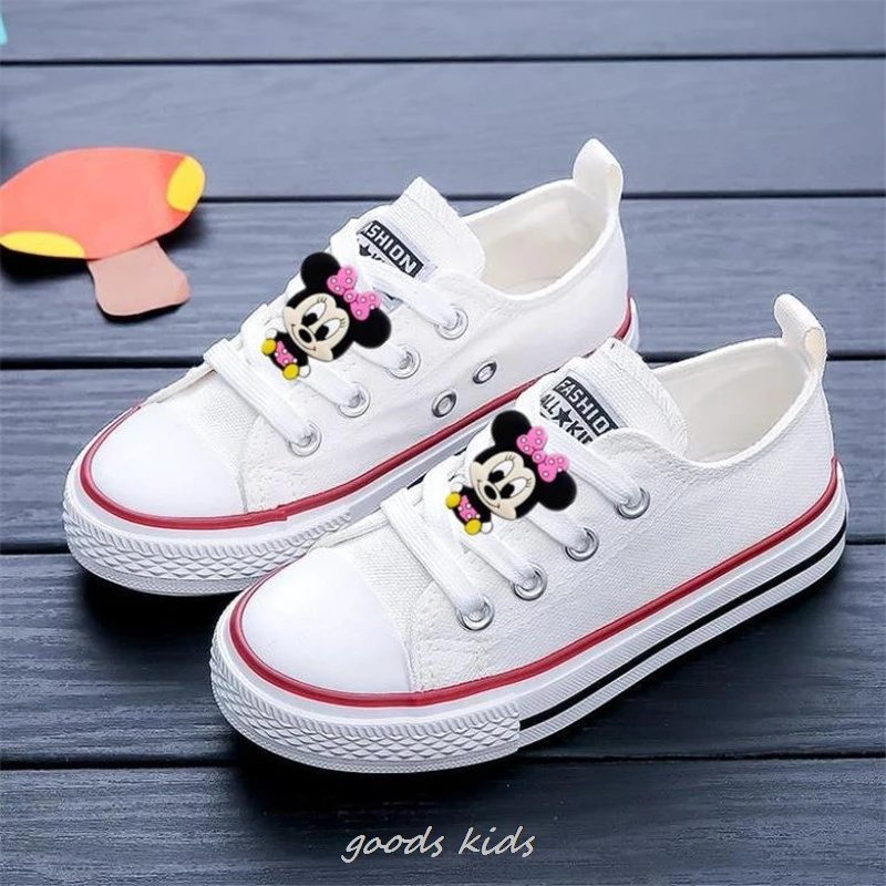 Disney Mickey Minnie Children Canvas Shoes Girls Sneakers Breathable Boots Fashion Kids Shoes for Boys Casual Shoes Student