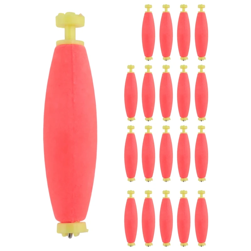 20 Pieces Fishing Bobbers Weighted Foam Snap On Float Weighted Bobbers For Fishing Tackle Accessories Fishing Supplies