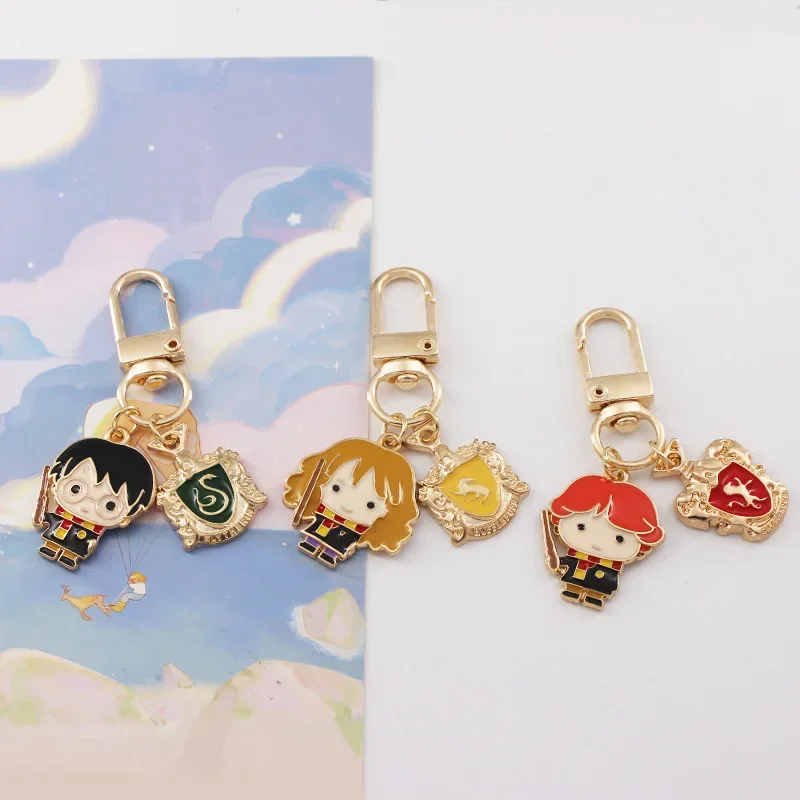 New Harry Potter Random Magic Keychain Academy Hermione Ron Alloy Creative Bag Gift Pendant Children's Toys