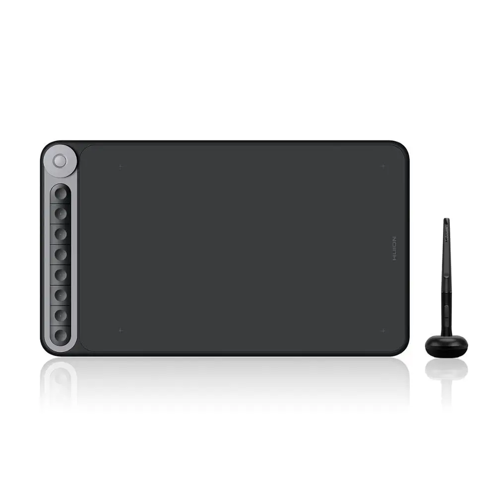 Q620M 8192 Levels Dial Controller Interactive Digital Stylus Wireless Graphics Drawing Tablet