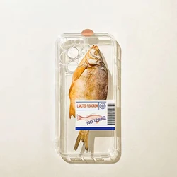 Ins Style Salted Fish Transparent Phone Case For Xiaomi 13 Cases Xiaomi 12 11 Lite 5G 14 13T 12T 12X Poco X5 F5 X3 Pro F3 Cover