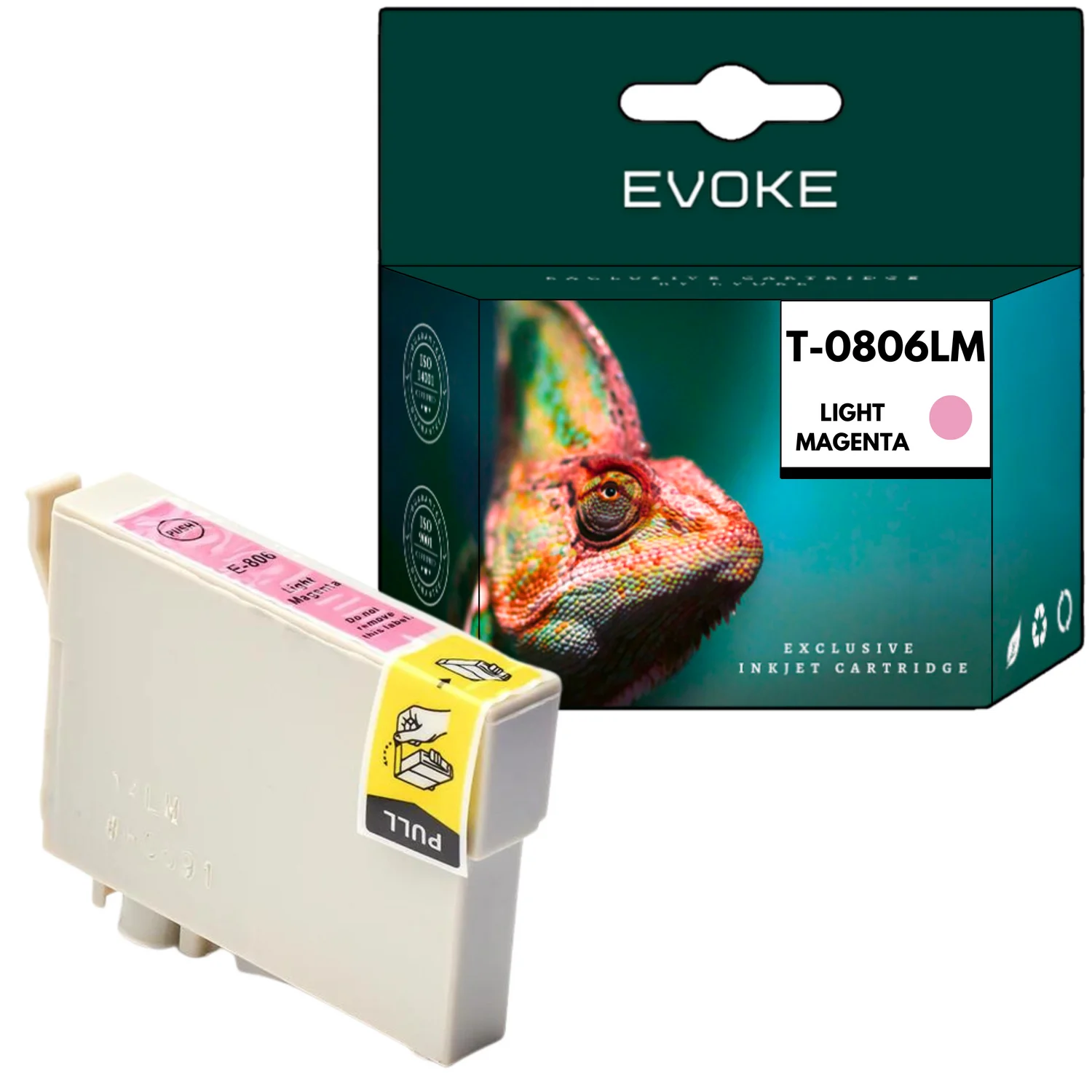 Evoke compatibele inkt voor Epson C13T08064010 T0806 Licht Magenta 14 ml 470 pagina's Stylus Photo P50 Px650 660 700W 710W 720Wd 730Wd 800Fw 810Fw 820Fwd 830Fwd; R265 285 360; Rx560 585 685