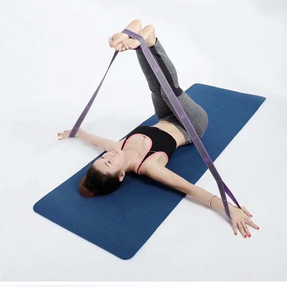 Training Fitness Multi Loops Nylon Resistance Exercise Latex wire Yoga Belt Tension Band Pilates Stretch Rope