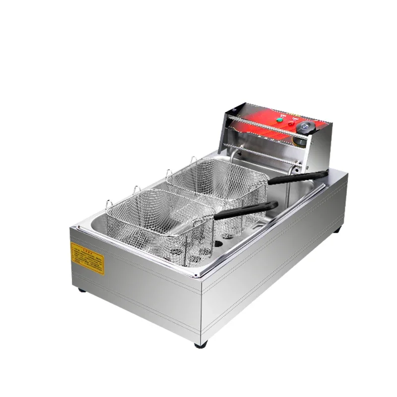 Commercial Fryer Stall Single-cylinder 22l Two Basket Large-capacity Fried Machine Fast-heating Snack Maker Electric Fryer