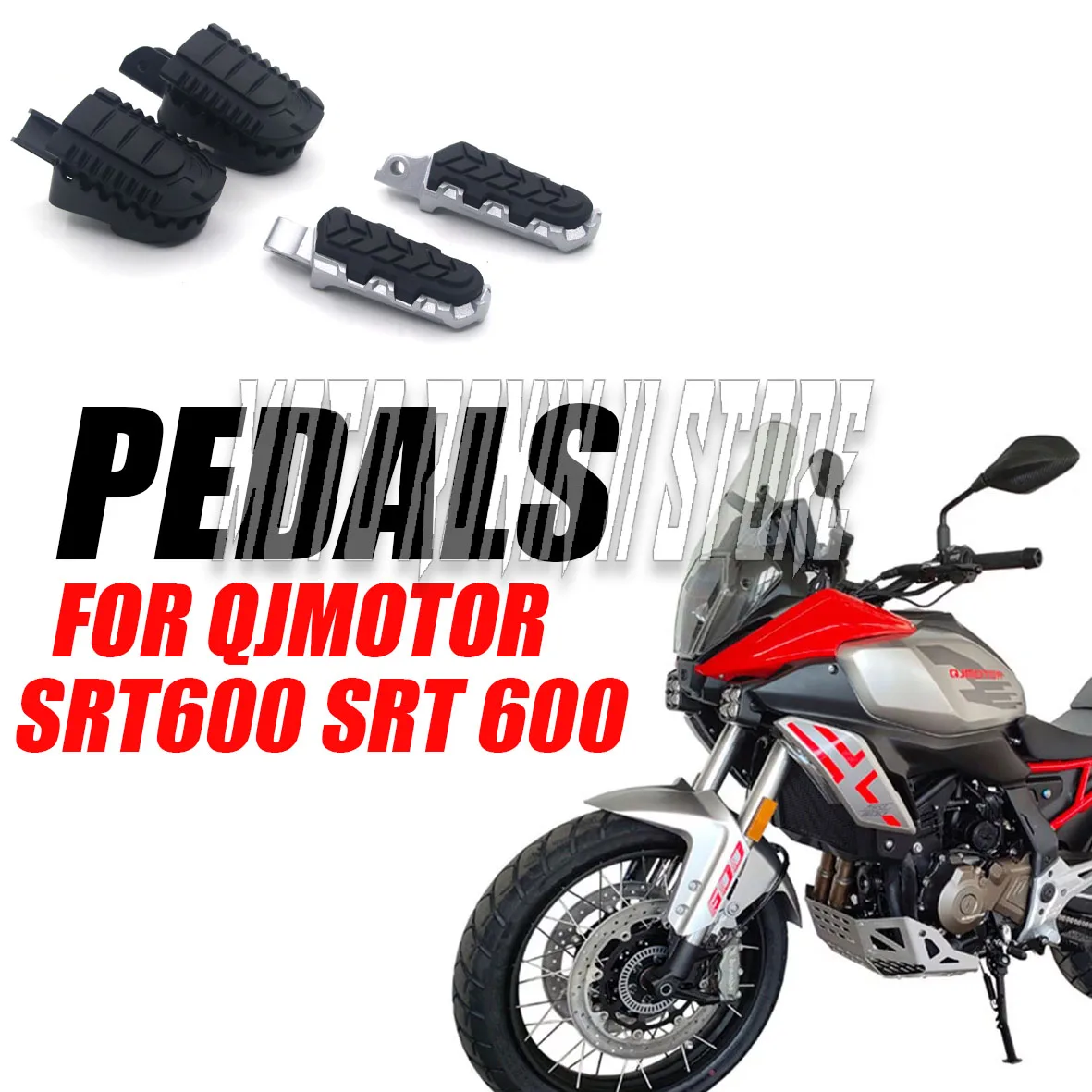 

Motorcycle front and rear footrest pedal assembly brand new suitable for QJMOTOR SRT600 SRT 600