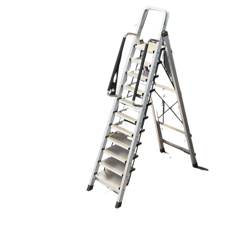 

YJQ household aluminum alloy thickened herringbone ladder folding indoor and outdoor multi-functional portable loft ladder