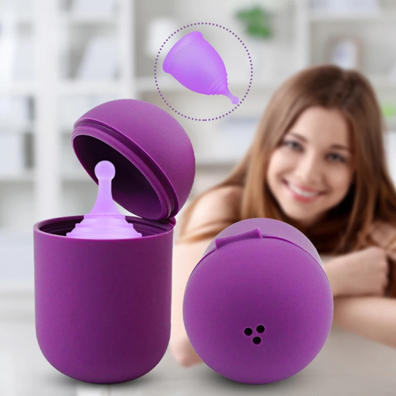 Siliconen Case Sterilisator Bpa-Vrije Reiniger Container Om Te Reinigen En Op Te Slaan Menstruatie Cups Sterilisator