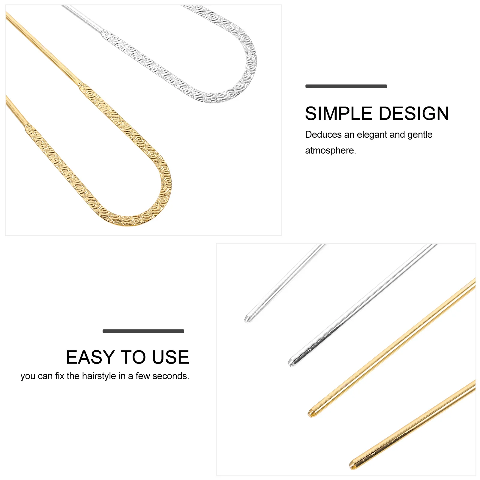 

10Pcs Retro U Shaped Hair Clips Iron Hairpin Wedding Bridal Decorative Accessory Hair Forks Retro Hairpins Bridal Hairpins