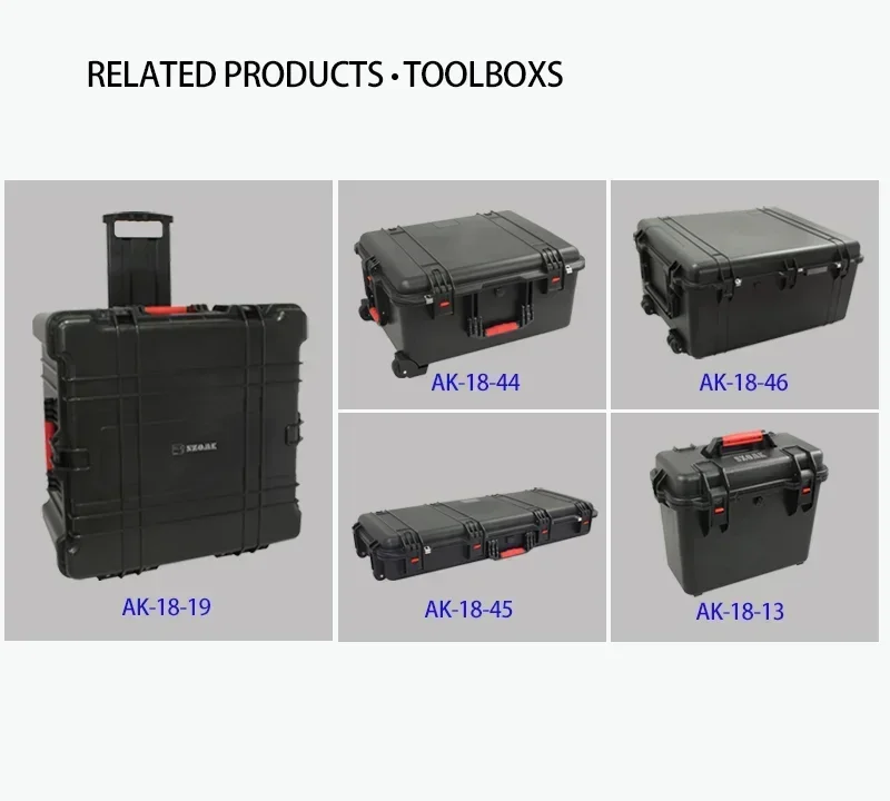 Heavy-Duty Shock Explosion Proof ABS PP Storage Carrying Sponge Portable Ip67 Waterproof Box Eva Foam Hard Plastic Tool Case